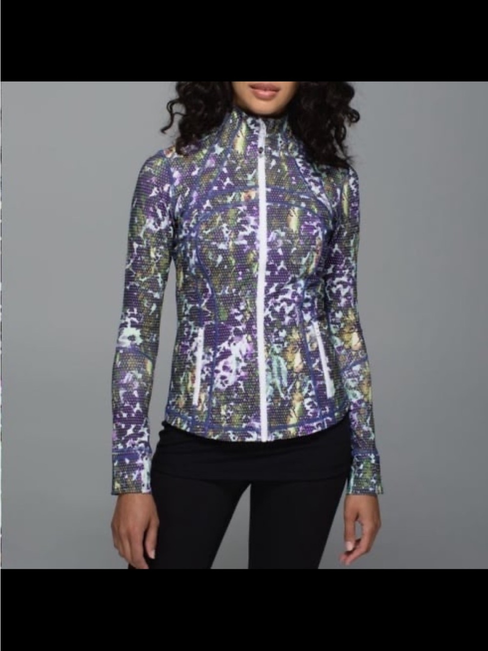 Lululemon Define Jacket Floral Sport White Multi Size 4